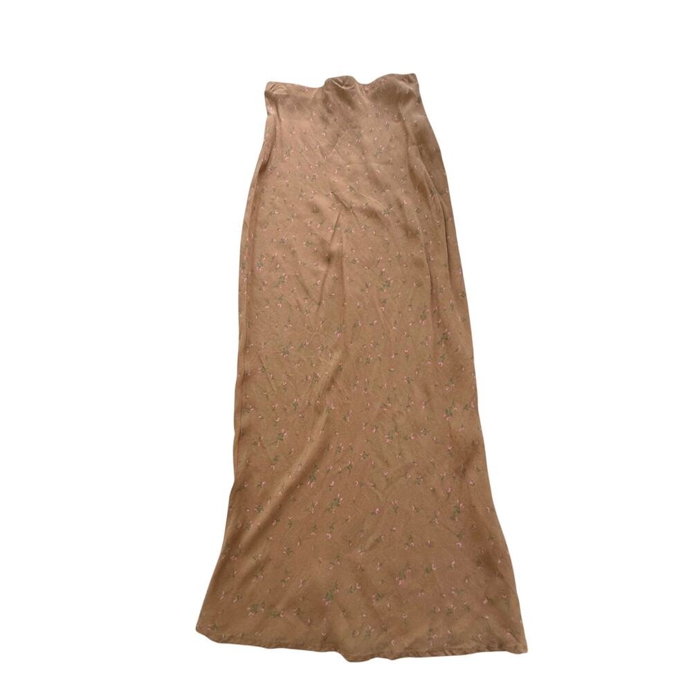 Wild Fable Womens Maxi Skirt XS Brown Floral High Rise Y2K Boho Cottagecore Long